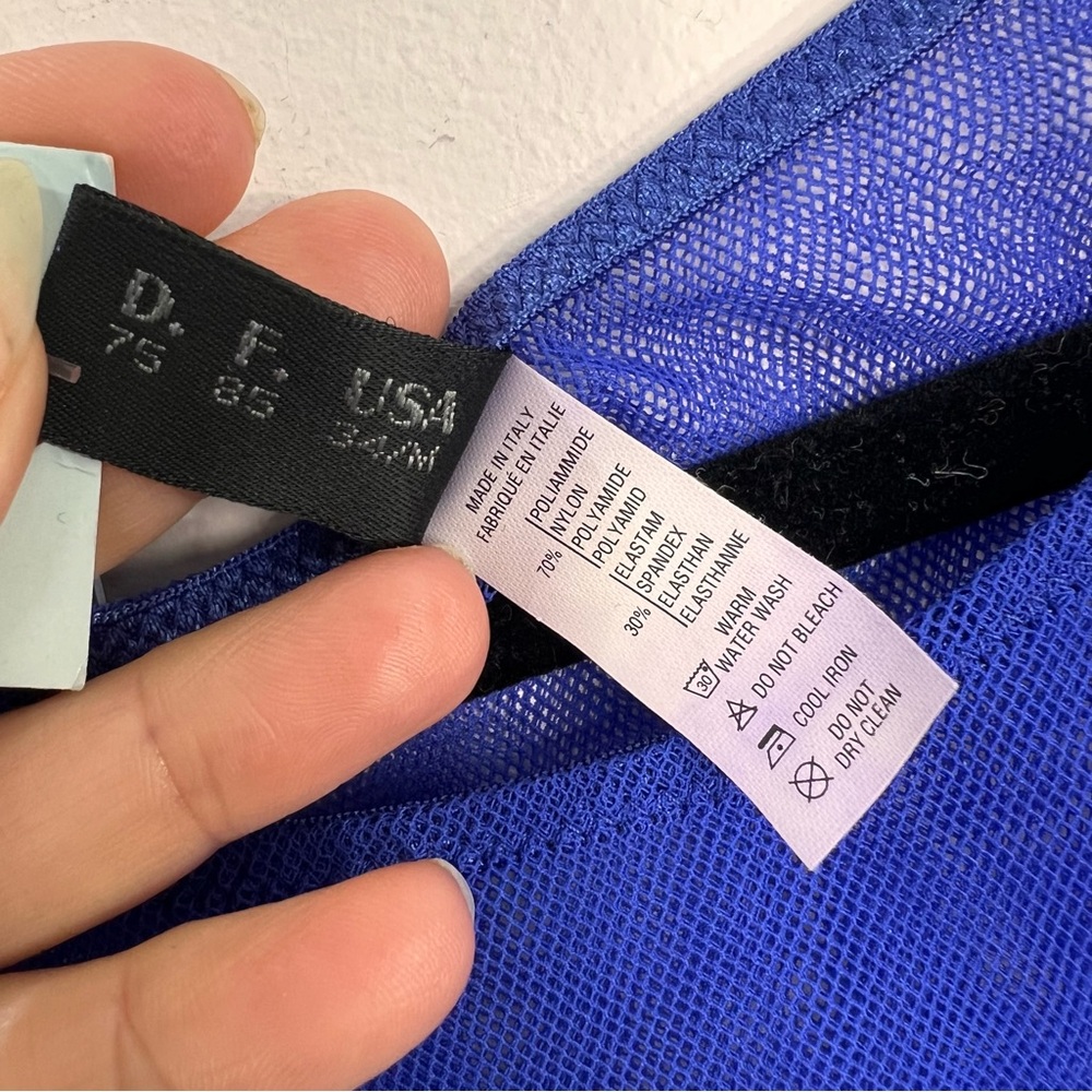 NWT 80s 90s Malizia La Perla Italian lace one piece sheer teddy bodysuit 34 / M - Picture 16 of 16